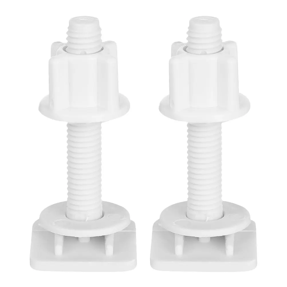 

2pcs Toilet Seat Screws Plastic Mounting Bolts Heavy Duty Replacement Hinges Bathroom Fixing Stable Antiloosening Universal