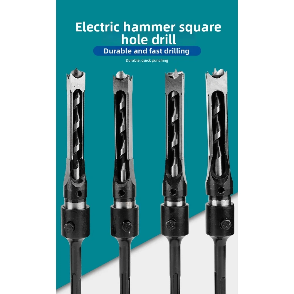 

Square Twist Hole Drill Bits For Hammer Drill Two Groove Two Slot Round Shank Hole Drill Bit For Woodworking Tools