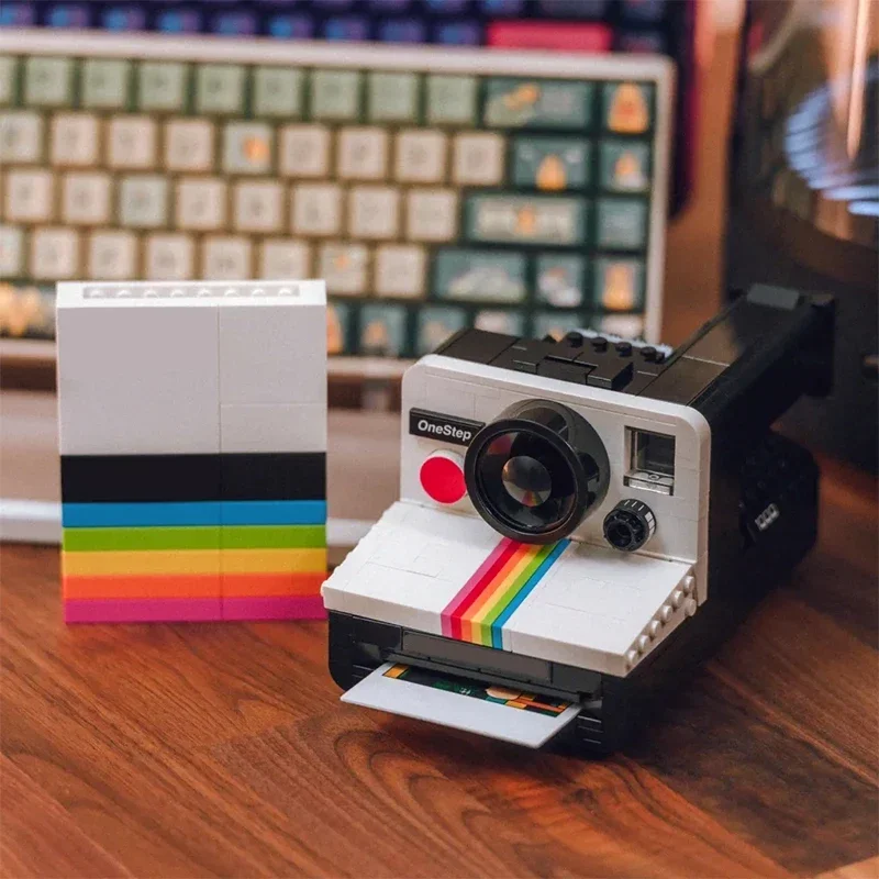 

516 шт., креативная ретро-камера Polaroid, One Step SX-70, строительные блоки, сборные кирпичи, игрушка, подарок на день рождения для детей и взрослых