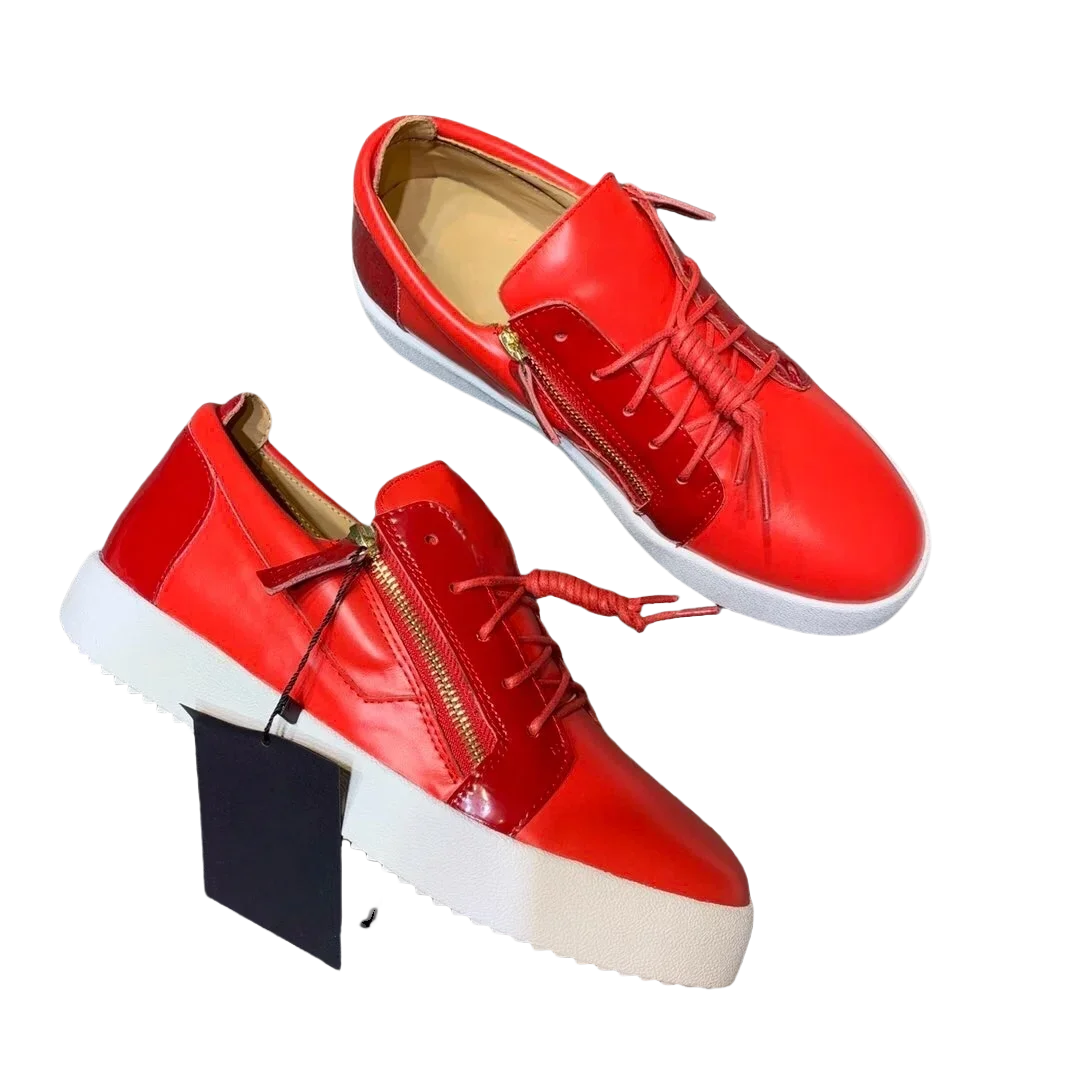 موضة جديدة أحذية رياضية كاجوال للرجال العلامة التجارية مصمم النساء أحذية التنس الفاخرة الجلد الحقيقي GZ المتسكعون أحذية رياضية 35-48 G0550 #5