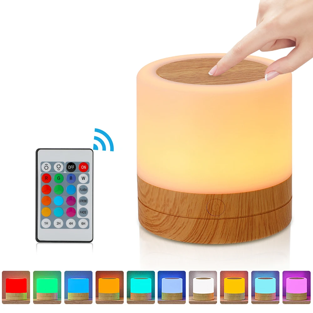 Portable Table Lamp with Bluetooth and Battery, Dimmable RGB, Wireless with Remote Control, for Bedroom, Gift, Camping,Home Deco