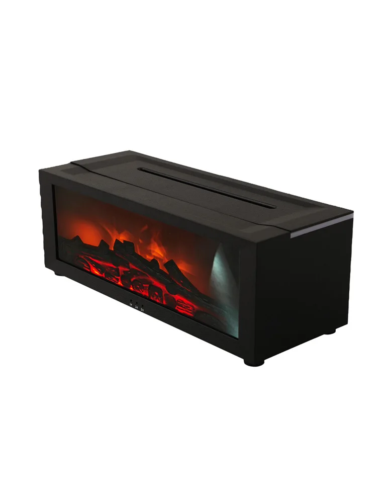 Home Relaxation 3D Flame Humidifier Colorful Humidifier Dual Lighting Modes Quiet Operation Realistic Flame Effect