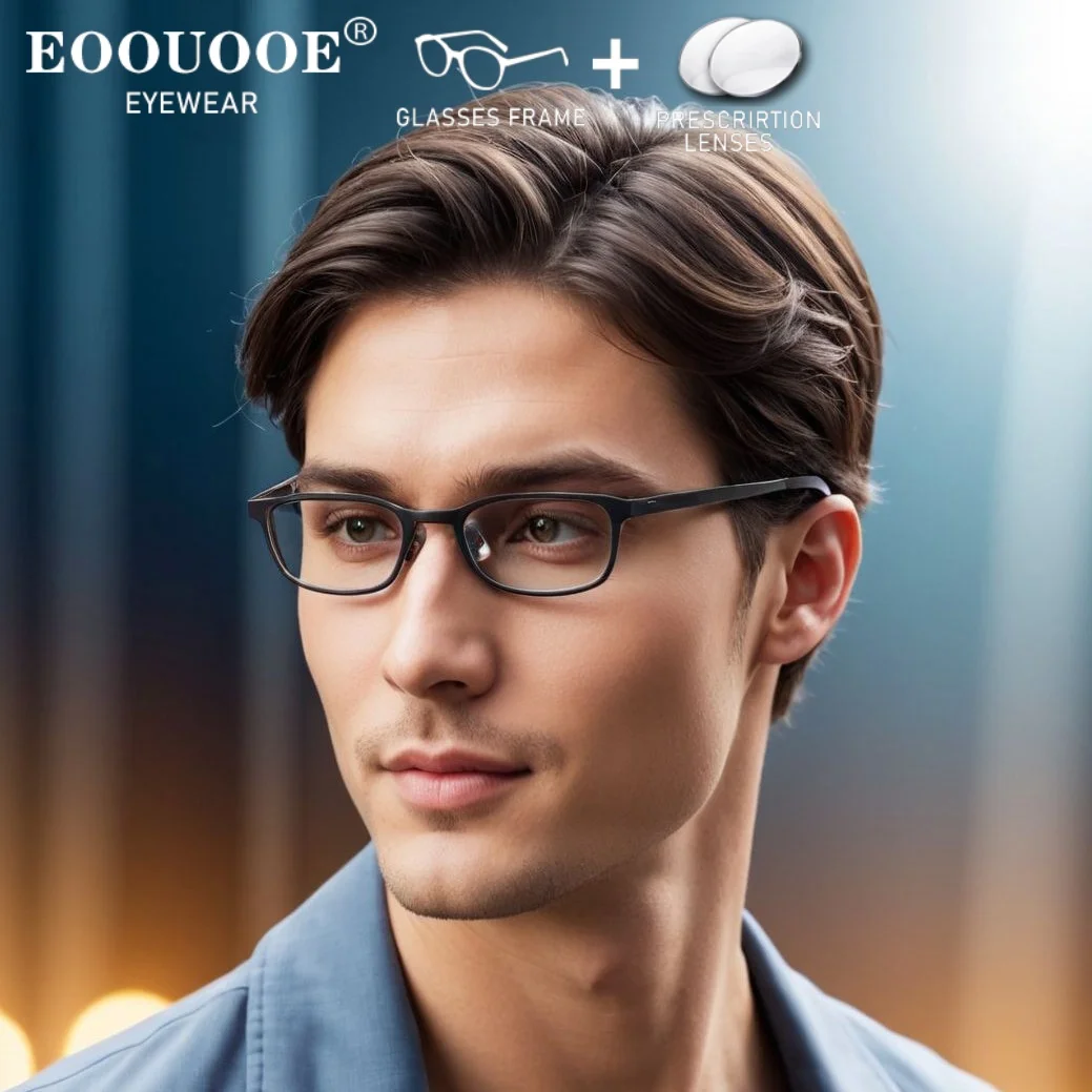 

Men Pure Titanium Glasses Prescription Lenses Myopia Reading Custom Progressive Eyewear Anti-Reflection Recipe Drive Eyeglasses