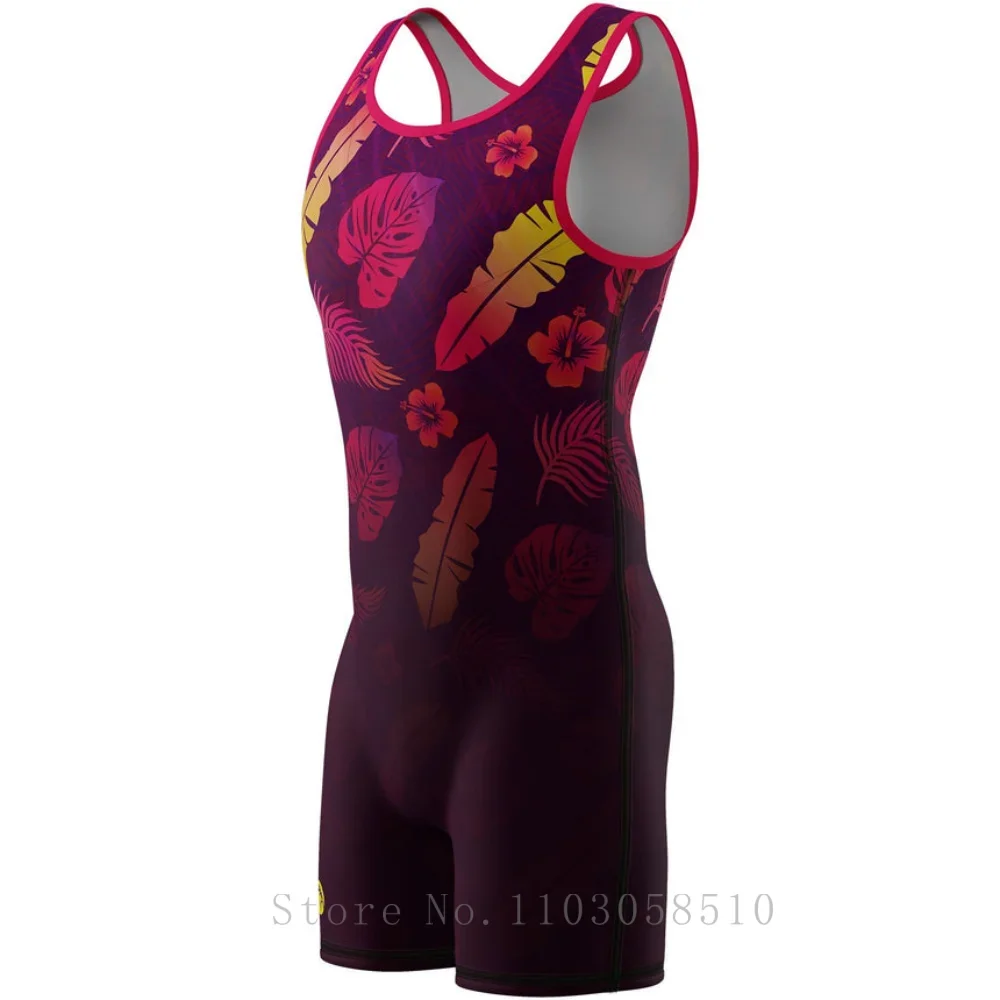 WrestlingMart Usa Professional Coverall Training Competition Freestyle Wrestling Suits High Elastic Gymnastics Wrestling Outfit