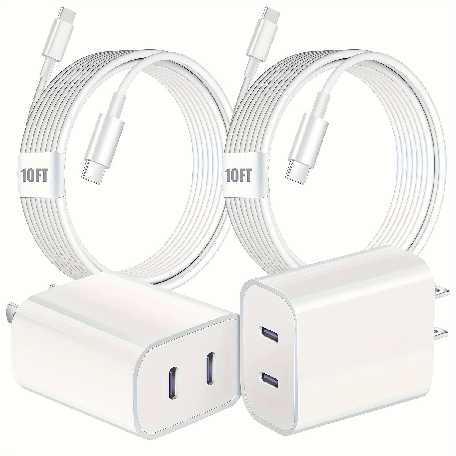 For IPhone16 Charger Fast Charging,2Pack 20W Type C Charger With 10-Ft USB C Charger Cable For IPhone15/15pro/Pro Max/Plus, IPad