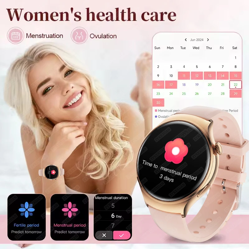جديد GPS NFC بلوتوث الهاتف الذكي ووتش نسائية 4 ميني حركة المسار معدل ضربات القلب رصد الأوكسجين في الدم الصحة ووتش الذكية للمرأة