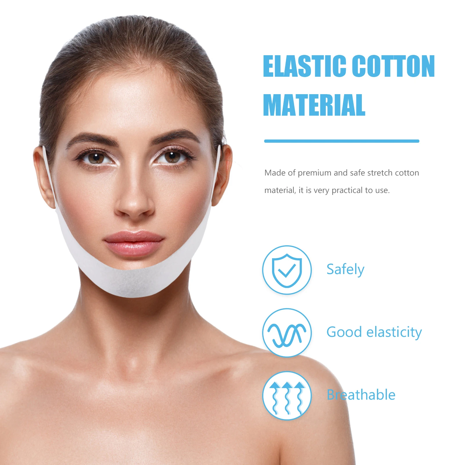 

20pcs Lift Rope Decal Neck Tighten Mask Slim Shaper Stretch Cotton Face Lifting Sticker Home Beauty Salon Facial Lifting Tape
