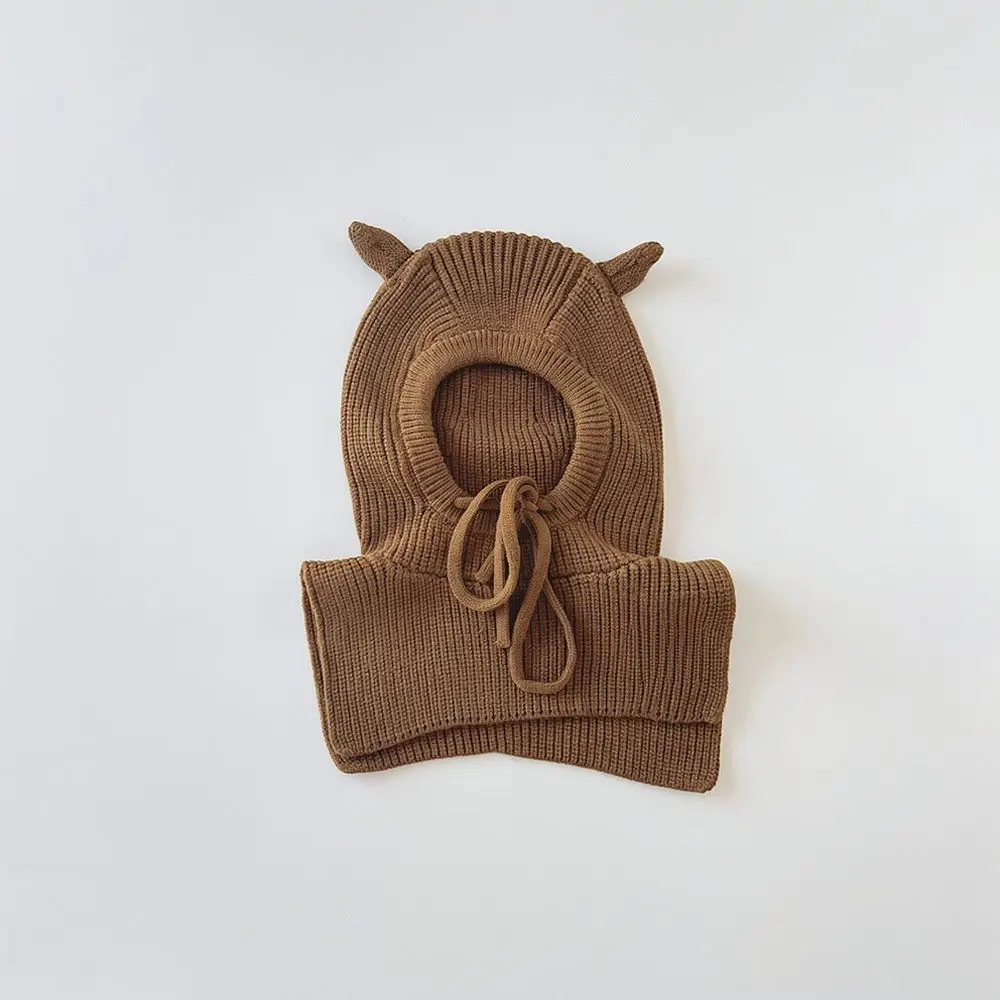 autumn-winter-children-integrated-hat-scarf-unisex-baby-hooded-beanies-thickened-plush-thermal-neck-warmer-soft-knitted-headwear