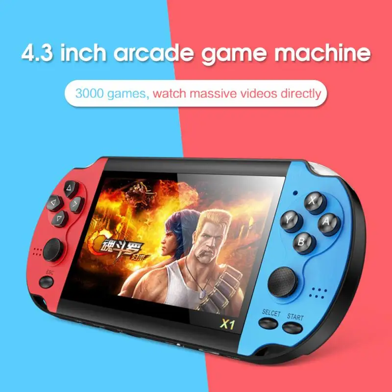 ZK50 Handheld Game 4.3 Inch HD Large 8G Screen X7 Classic Game Retro Console Built-in 10000 Games Mini Handheld MP5 Video Game