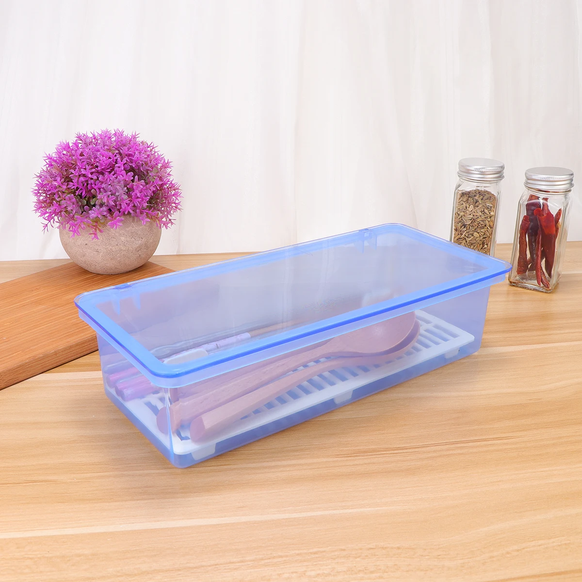 

Knife and Fork Storage Box Utensil Container Tray Tableware Organizer Cutlery Kitchen Holder