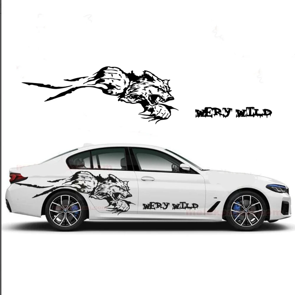 

Large Wolf Fender Top Side Trunk Car Sticker Decal for Auto Vehicle Door Body Side Vinyl Decor