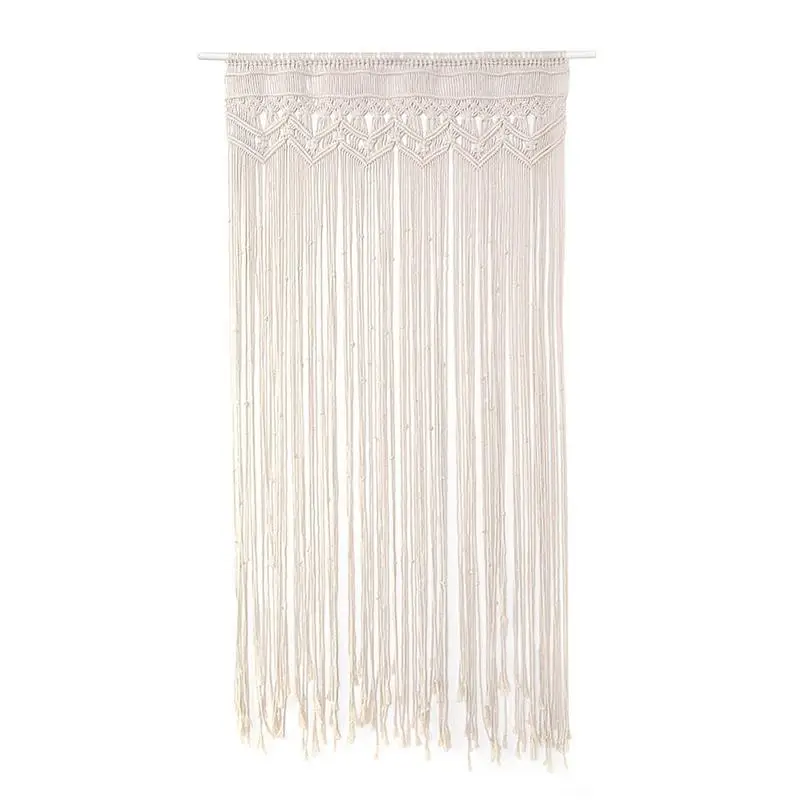 Hand-woven Macrame Cotton Door Curtain Tapestry Wall Hanging Art Tapestry Boho Decoration Bohemia Wedding Backdrop Tapestry