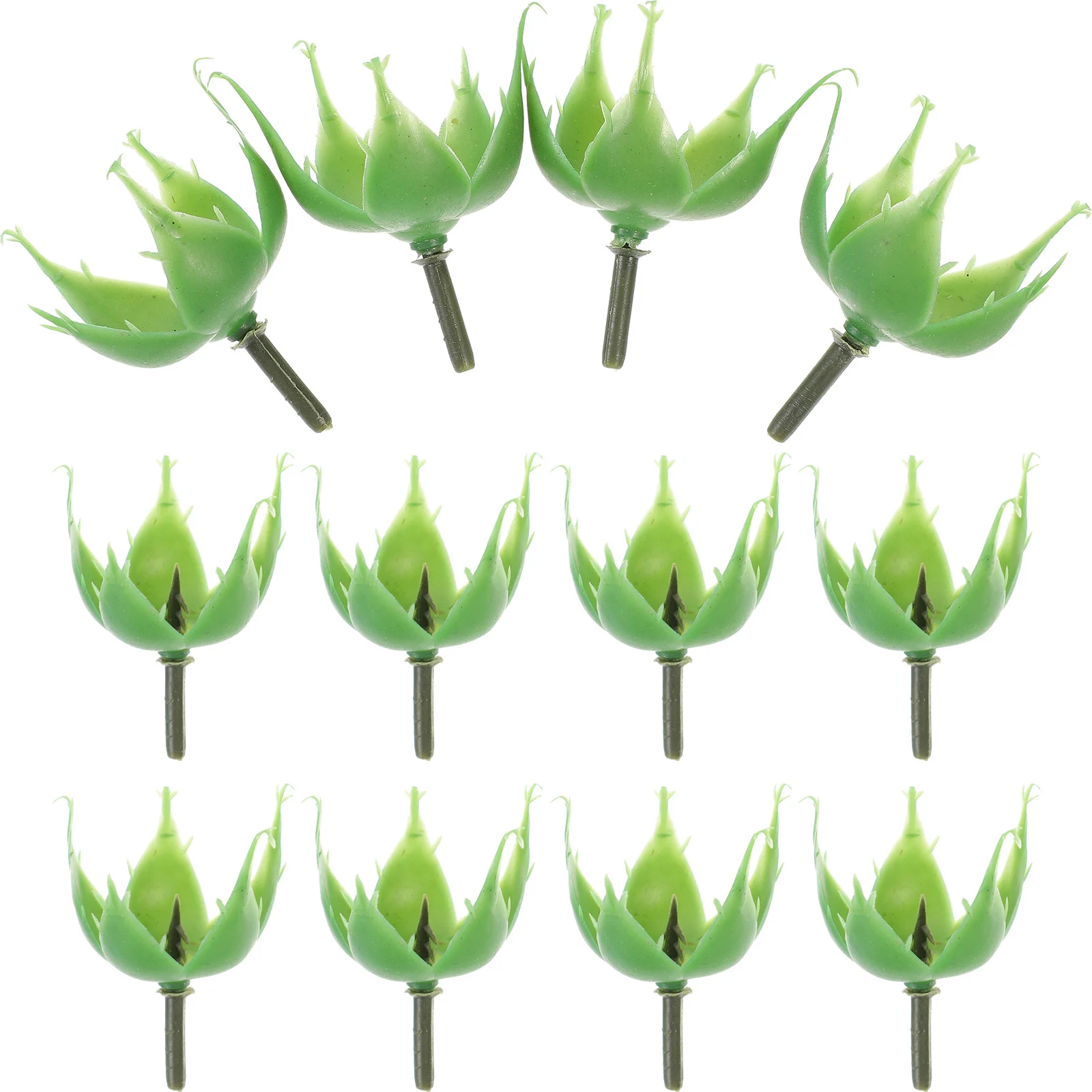 

100Pcs Artificial Flower Sepals Plastic Calyxes for DIY Soap Flowers Rose Making Supplies Fake Floral Calyxes Decorative Craft