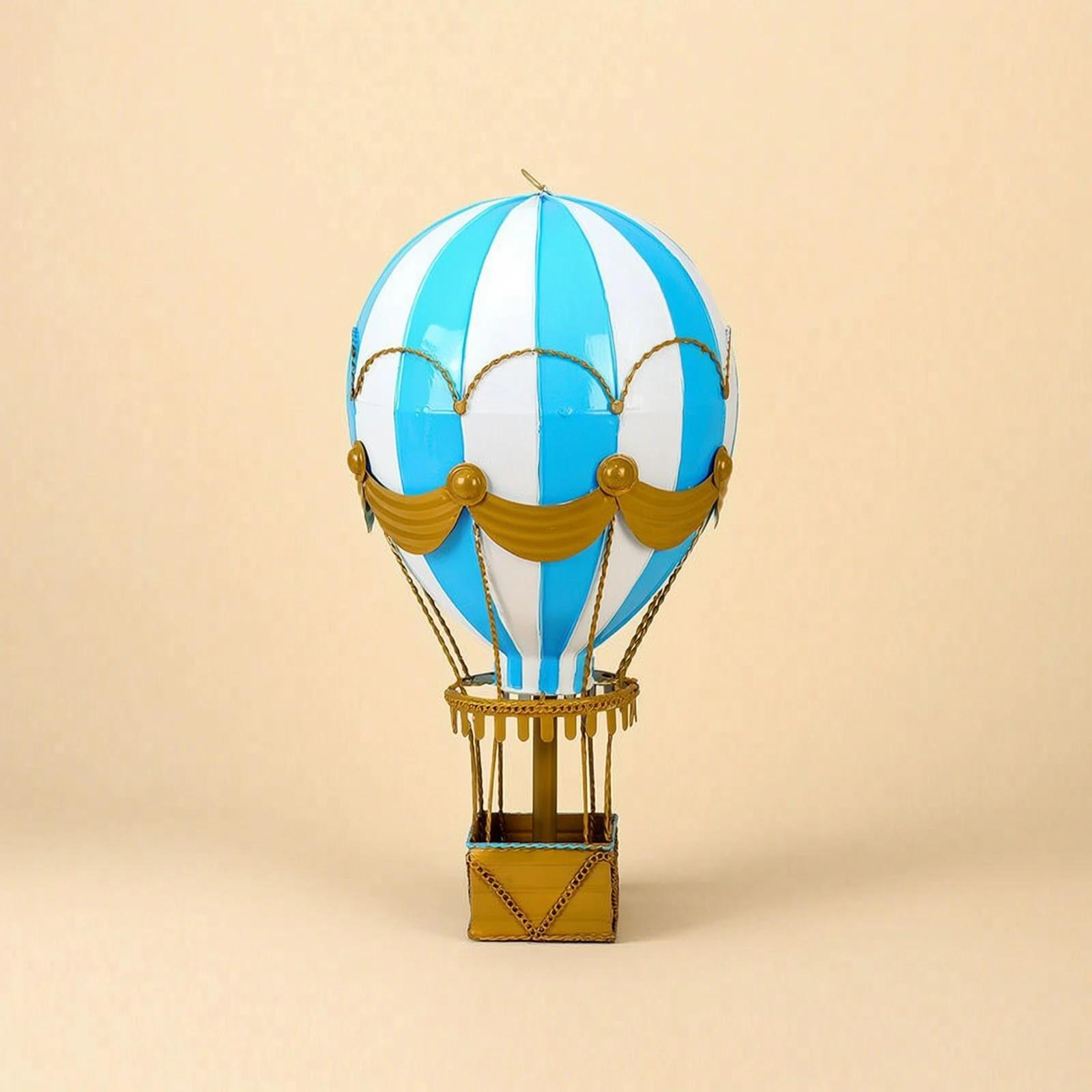 Hot Air Balloon Ornament Scalloped Metal Hot Air Balloon Window Hanging Ornament Sculptural Sculpture Lightweight