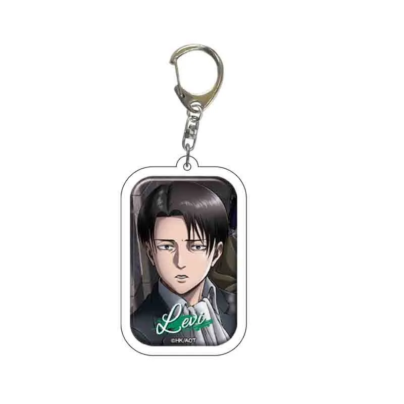 Eren Jaeger Mikasa Ackerman Armin Arlert Popular Anime 2D Peripheral Acrylic Keychain Backpack Pendant Comic Exhibition Gifts