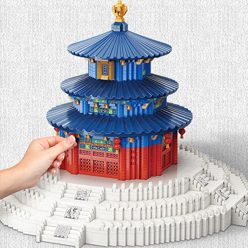 Temple of Heaven Prayer Hall Palace Museum Architecture Building Blocks Bricks Micro Particle Puzzle Assembly Toy Boy Gift