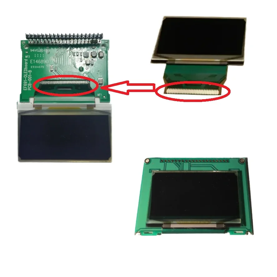 Imagem -04 - Display para Nivona Caferomatica 840 850 845 855 830 831 877 83x 84x 85x Ef691 Máquina de Café Fonte Oled Amarelo Reparação Tela Lcd