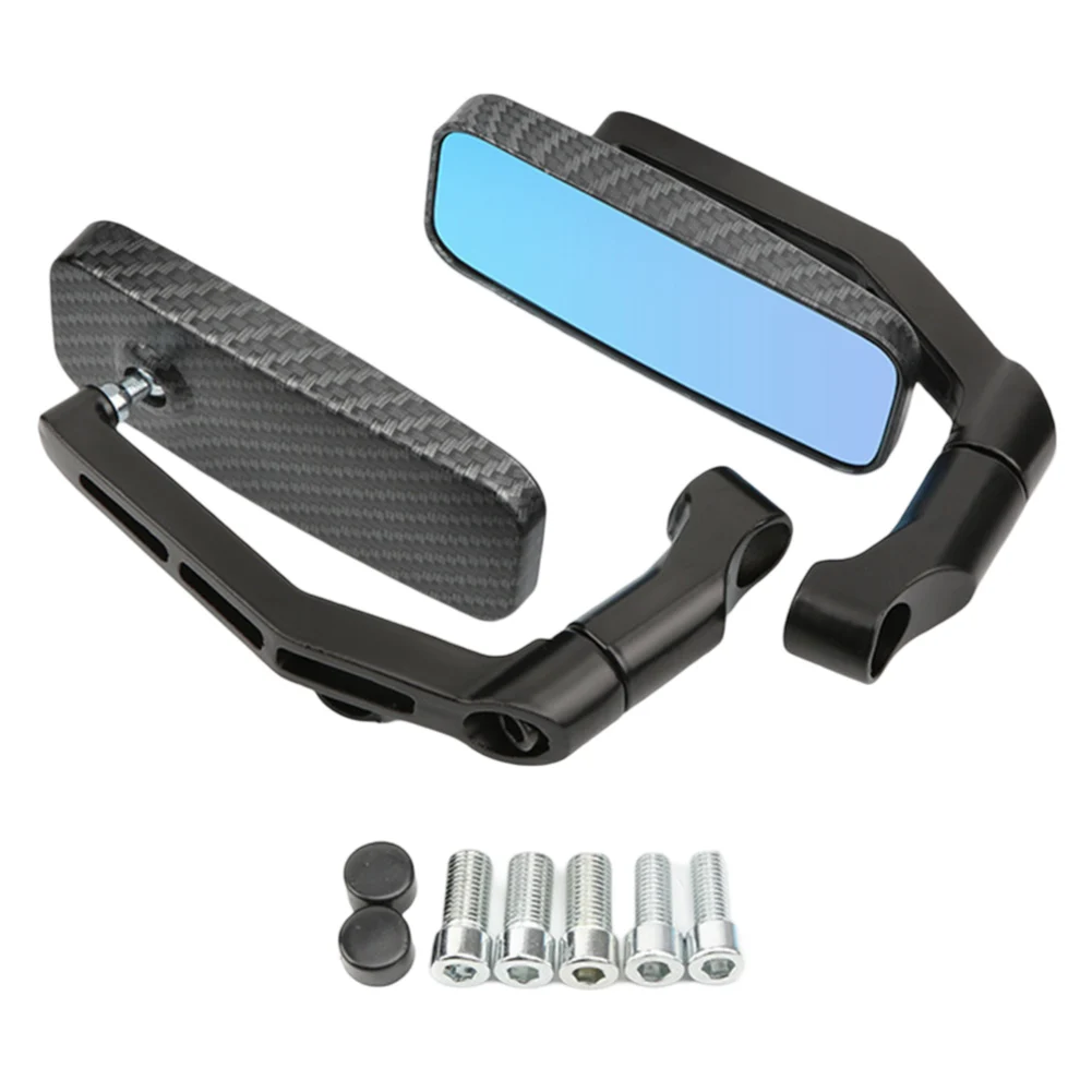 Broad Visual Range Motorcycle Rearview Mirror Road Safety Traffic Awareness 360 Rotation Aluminum Alloy Material