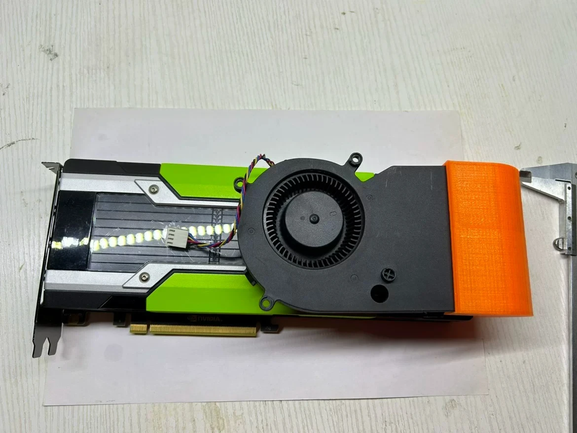 Modified Active Cooling Assembly for NVIDIA for Tesla P100 P40 M40 K80 V100 GPU