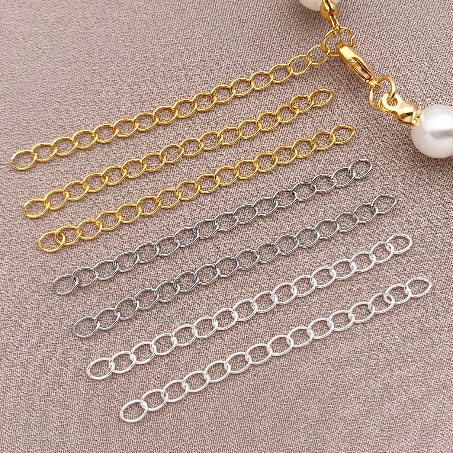 

Смешайте 3/6 шт., 18-каратное медное покрытие, настоящая золотая толстая серебристая платиновая цепочка с хвостом, аксессуары для изготовления браслетов своими руками