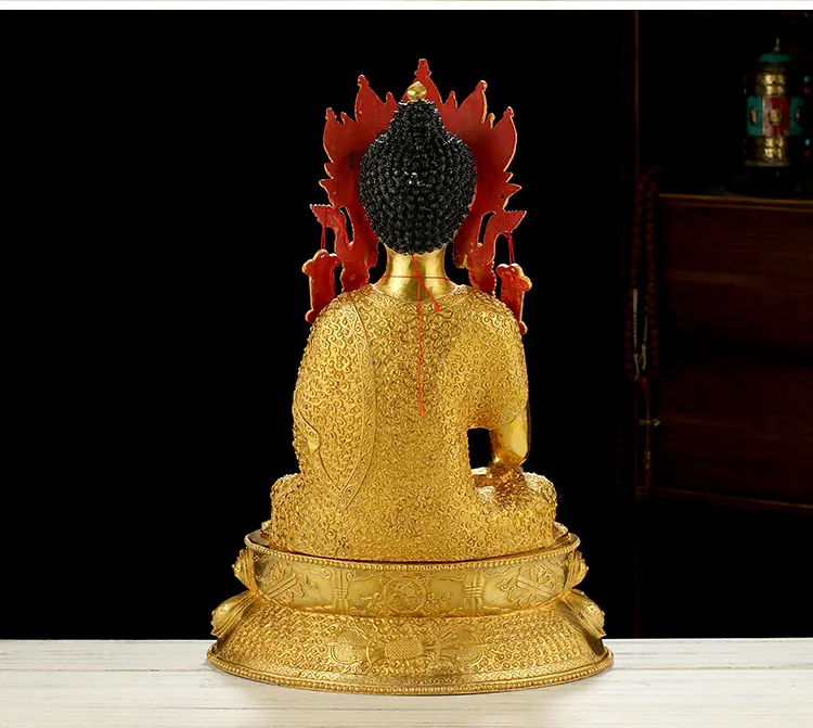 50CM large Huge home buddha statue Tibet Jokhang Temple all-powerful Sakyamuni JUEWO buddha Gold plating copper buddha statue