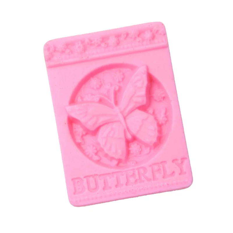 DIY Butterfly Handmade Soap Silicone Mold Square Candle Resin Plaster Mould Chocolate Cake Ice Cube Making Set Home Decor Gifts