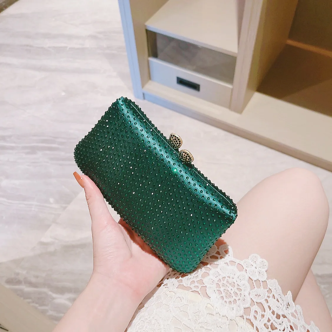 2023 New Hot Sales Women Diamond Clutch Bags Bling Party Dinner Purse Wedding Banquet Wallets 2 Colors Drop Shipping