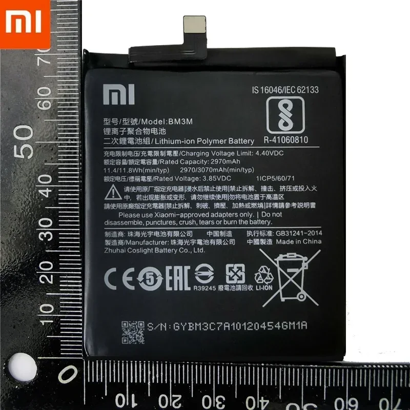 Batterie de remplacement d\'origine pour Xiaomi Mi 9 SE ATA 9 SE BM3M 2024 mAh, batterie 24.com BatBR, expédition rapide, 3070 ans