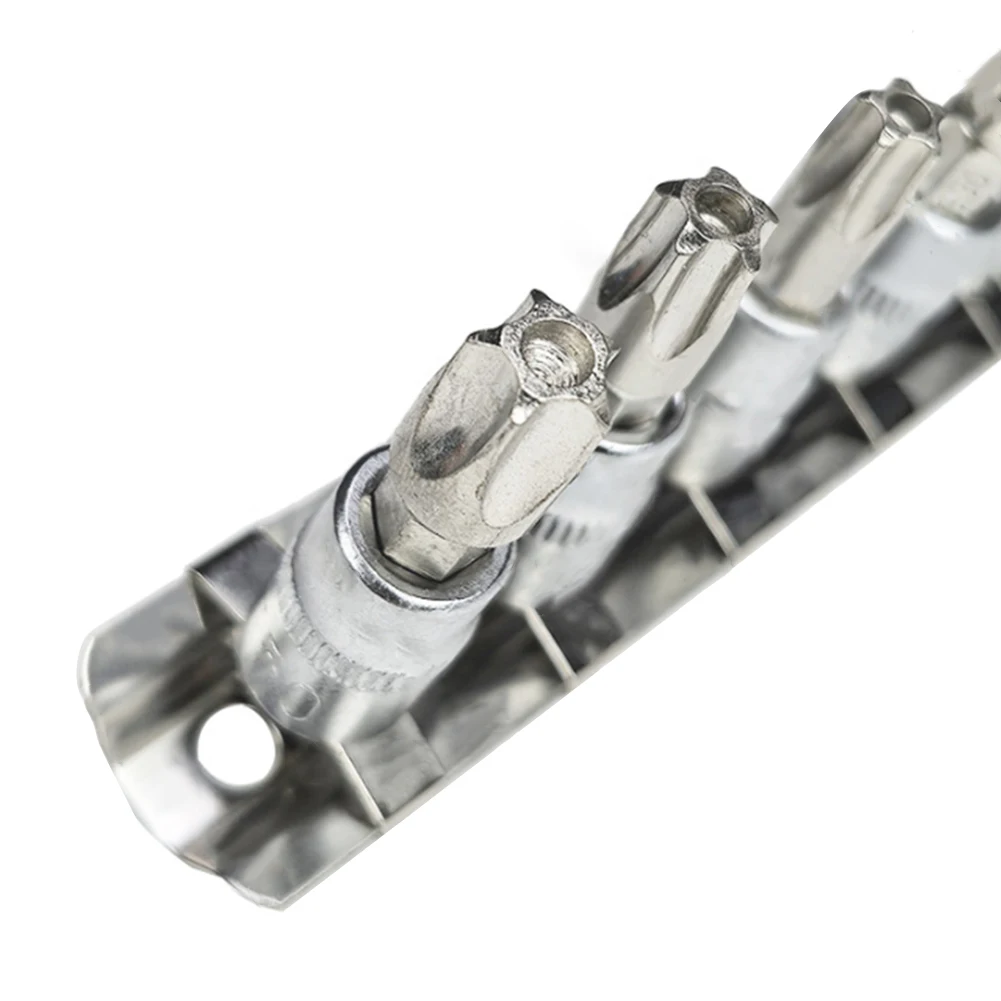 9 teile/satz 5 Punkt Stern Torx-schraubendreher Bit 1/4 Zoll Stick Buchse Pentalobe TS10 TS15 TS20 TS25 TS27 TS30 TS40 TS45 TS50 Hand Werkzeug – Detail 5
