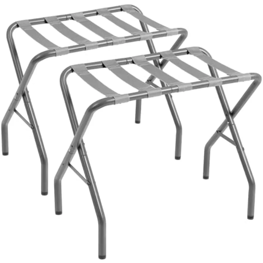 

Luggage Rack Foldable Suitcase Stands Set of 2 Metal Luggage Holder for Guest Room Bedroom Hotel Holds up to 110 lb Easy Assemb