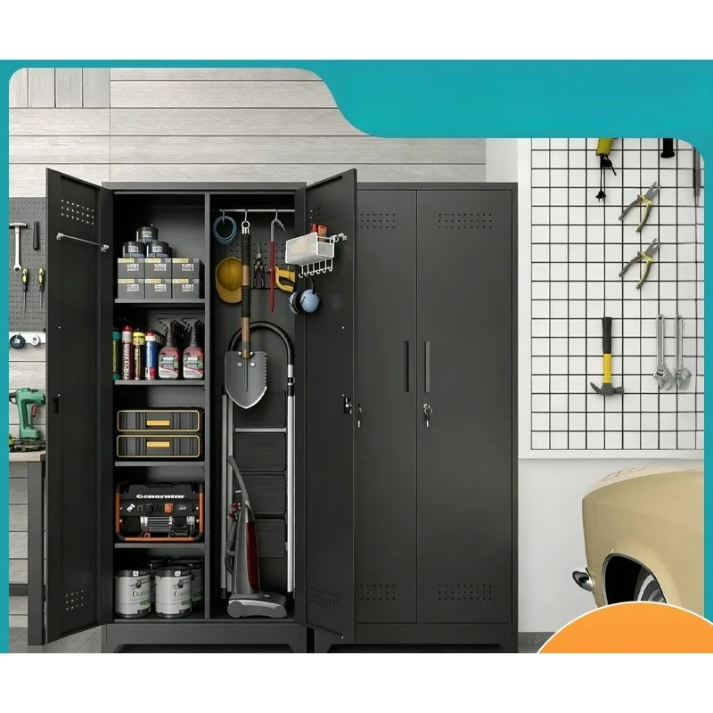 Rust Moisture Resistant Steel Utility Cabinet Large Capacity Miscellaneous Storage Cabinet for Home Use