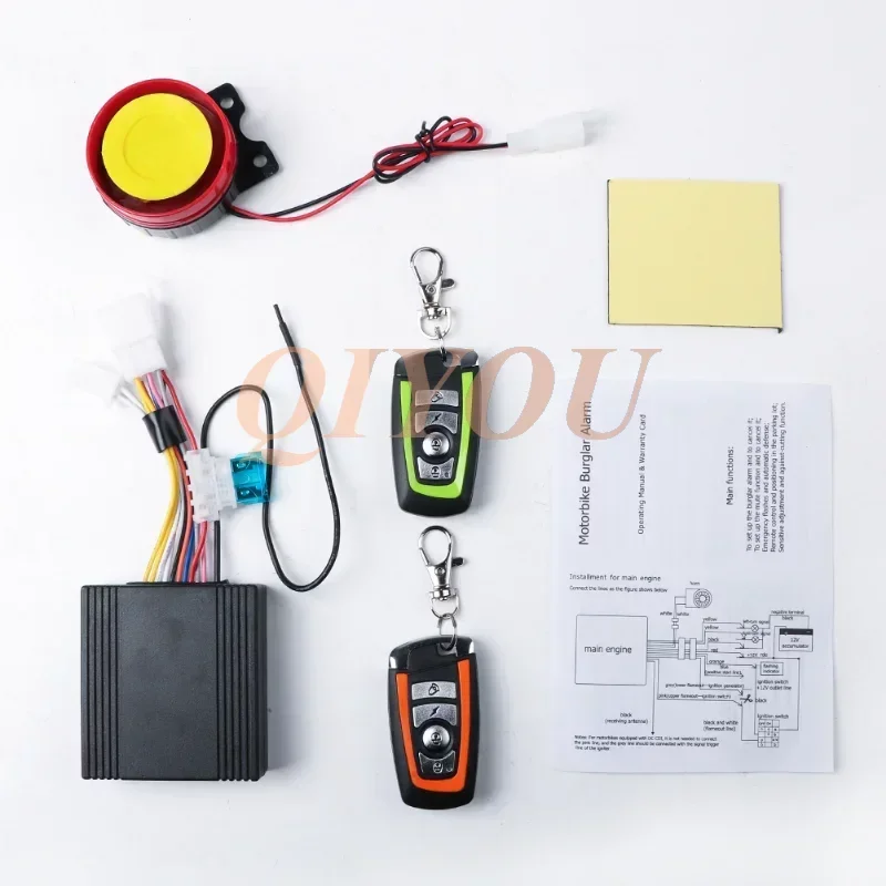 

12V Car Security Alarm System Motorcycle Bike Scooter Remote Control Anti-theft alarme para moto com partida no controle