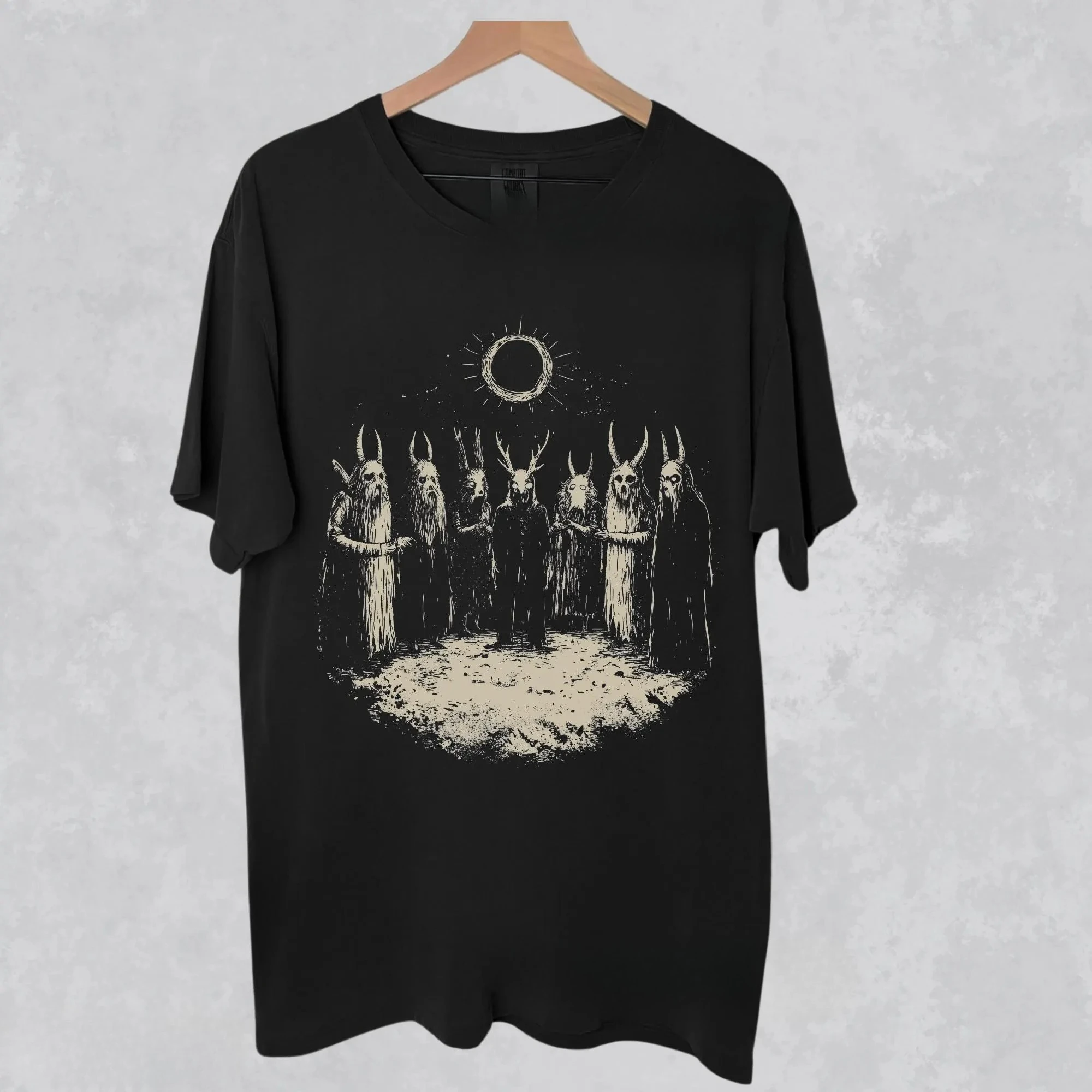 Gothic Horror Pattern Printed T-shirt Spring/Summer Women's New Fashion Trend Top Neutral Short Sleeve Comfortable T-shirt