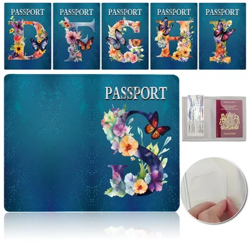 Porta passaporto Portafoglio da viaggio Copertina per passaporto in pelle Carte Portafoglio da viaggio Custodia per documenti Custodia per astronauta Lettera Nome Modello