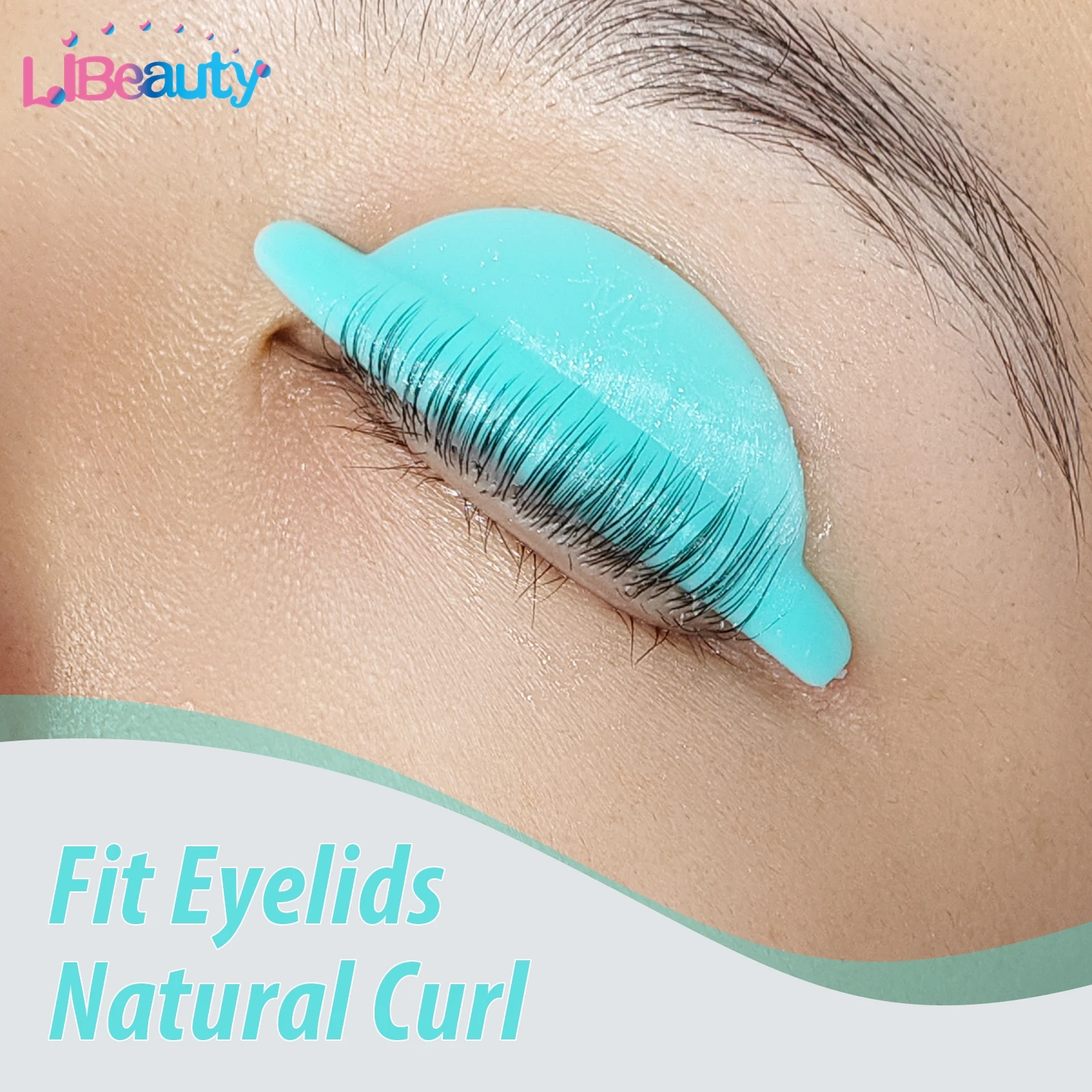 Libeauty 16個入り グルーフリー シリコン製まつげロッドパッド 粘着性まつげリフトシールド リフティング3Dまつげカーラー メイクアップツール＆アクセサリー