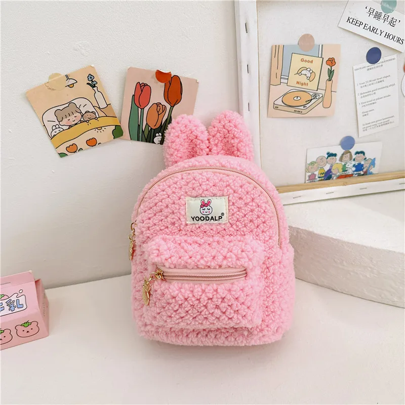 Kids Backpack Boy Cute Backpack Plush Bunny Bag Mother Kids Bags for Girl School Bags Cute Cartoon Backpacks Toddler Backpack