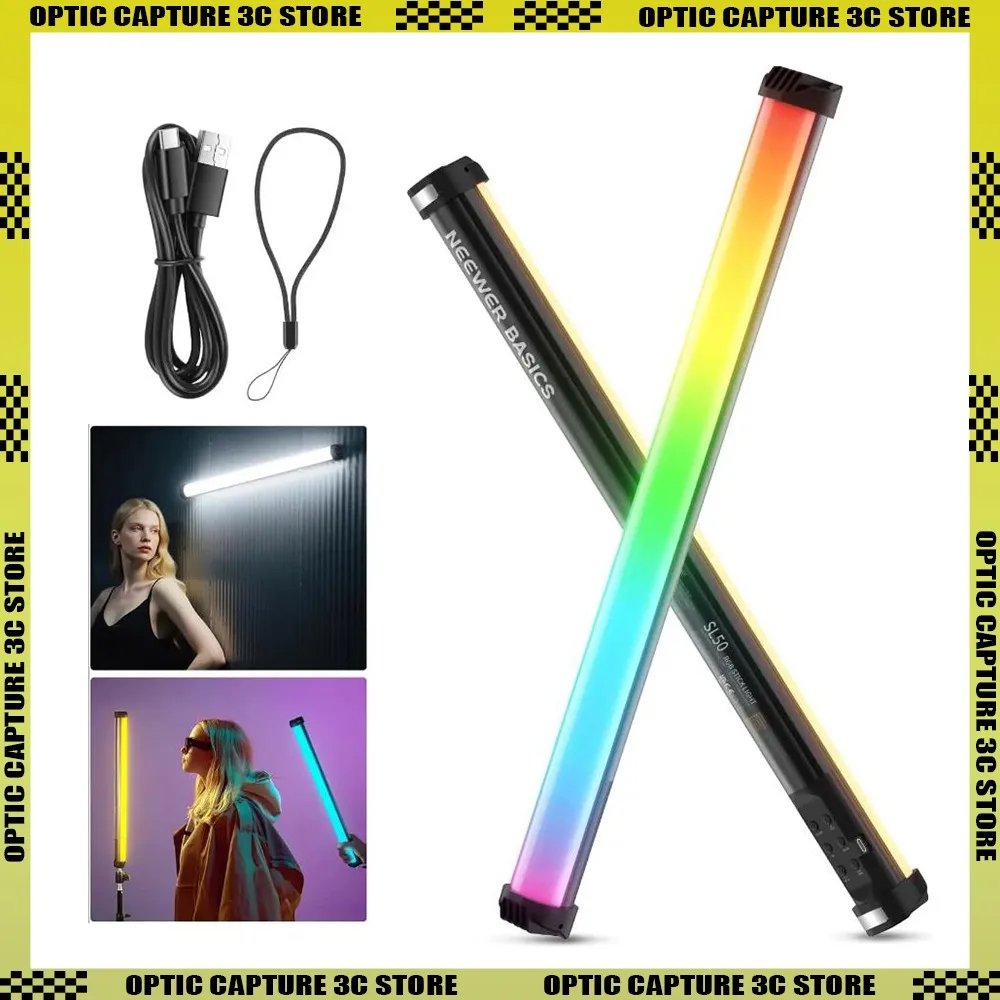 

Магнитная RGB-светильник NEEWER CRI95, светодиодная видеолампочка с регулируемой яркостью 14 Вт и 5 режимами RGB для студийной видеозаписи