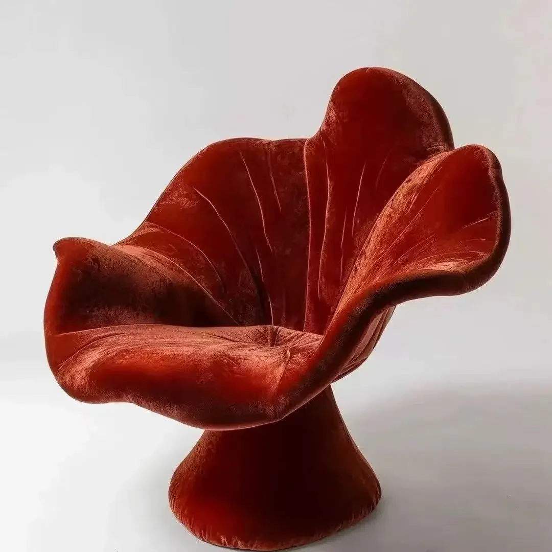 Art petal chair designer fiberglass special-shaped flower shape leisure chair model room hotel single chair