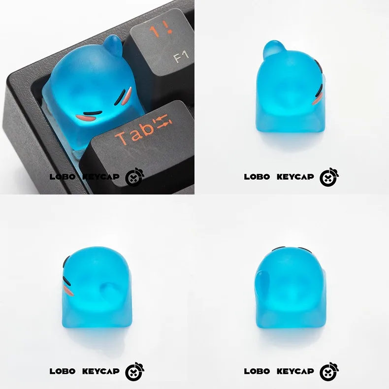 Lime-teclas de resina hechas a mano para teclado mecánico, accesorios de juegos personalizados Kawaii, regalos