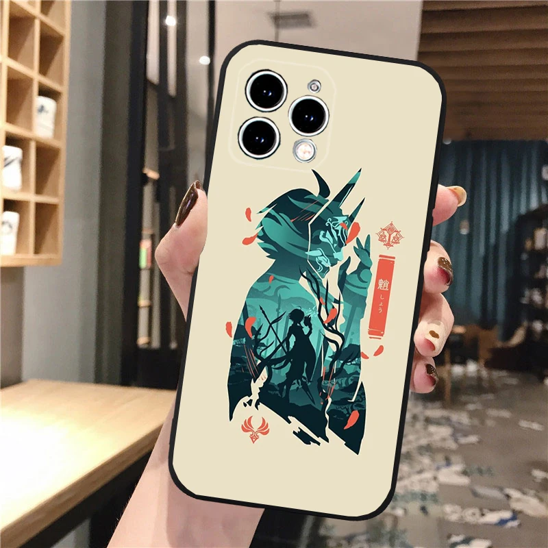 

Phone Case For iphone 17 Pro Max Air 16 15 14 13 Pro Max 15 16 Pro 15Plus Anime Genshin Impact Case Funda