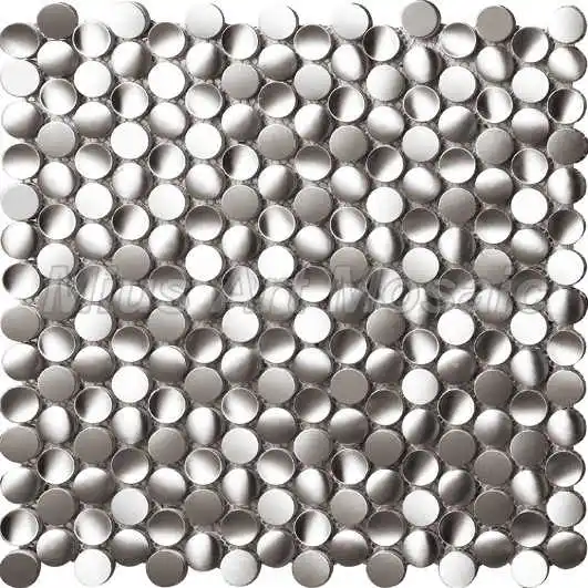 

China Circle silver Stainless Metal Tiles