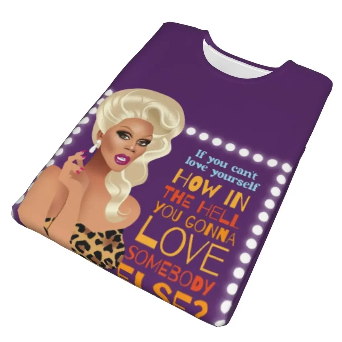 Drag Queen Royalty RuPaul's Drag Race Rupaul RPDRpolyester T-Shirt Men'sFunny T Shirts Men Round Neck Short Sleeve