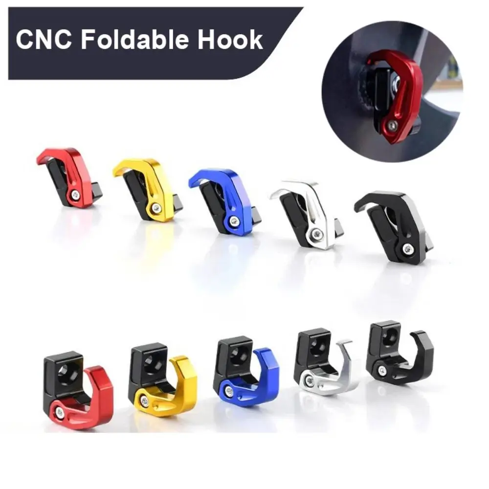 Multi-purpose Aluminum Alloy CNC Foldable Hook Universal Mount High Load-bearing Helmet Holder Luggage Bag Holder Electric Bikes