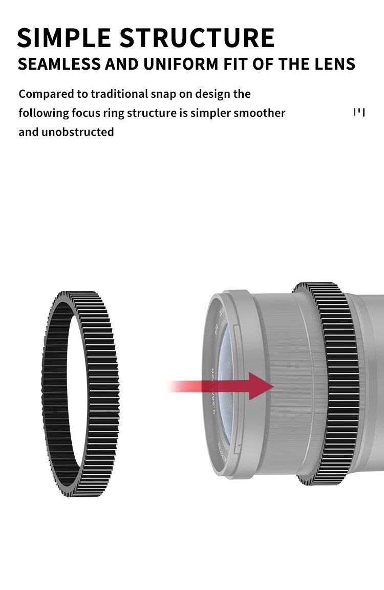 سلس التركيز والعتاد الدائري 360 دوران اتبع التركيز الدائري 46 مللي متر-80 مللي متر ل SLR DSLR كاميرا الملحقات لكاميرا سوني كانون نيكون