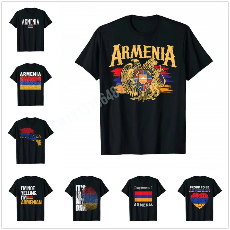 Men Women T Shirt More Design Distressed Armenia Flag Armenian Diaspora Country Nation T-Shirt Hip Hop Tops 100% Cotton  Tees