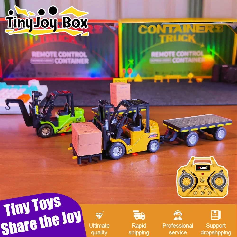 

RC Alloy Forklift Mini1/64 Trucks APP 2.4G Rc Cars Remote Control Construction Engineer Vehicle Toys for Boys Adults Kids Gifts