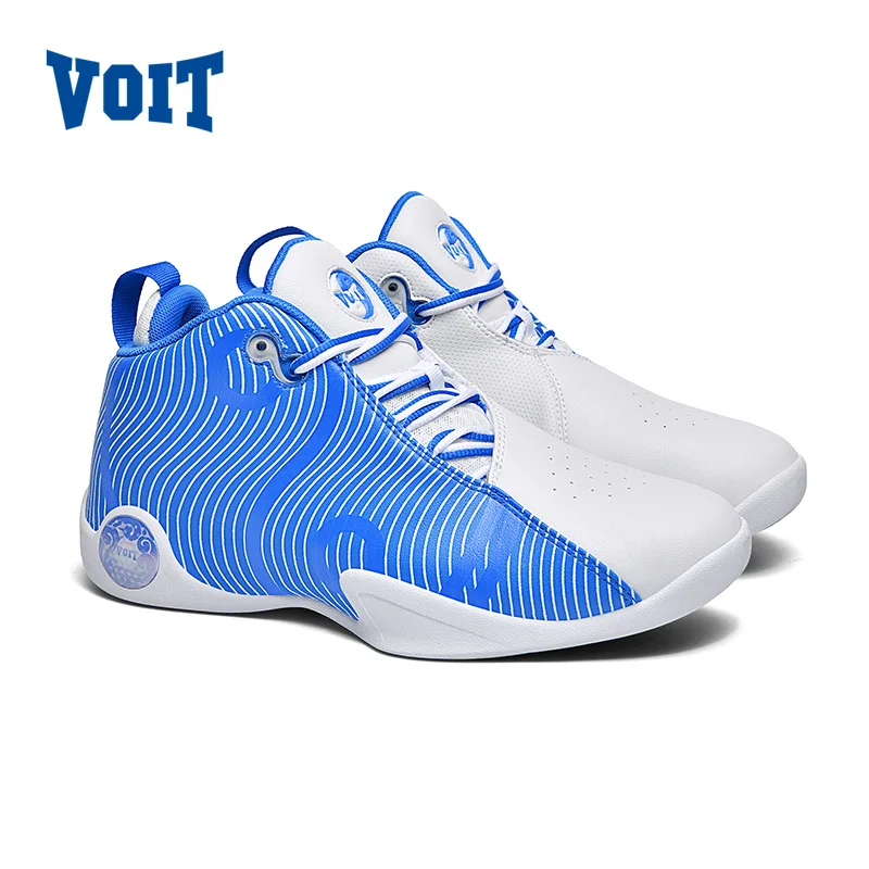 VOIT Tai Chi Professional Basketball Shoes Men Cushioning Anti-slip Field Combat High-top Sneakers Anti-rollover porous Sneakers