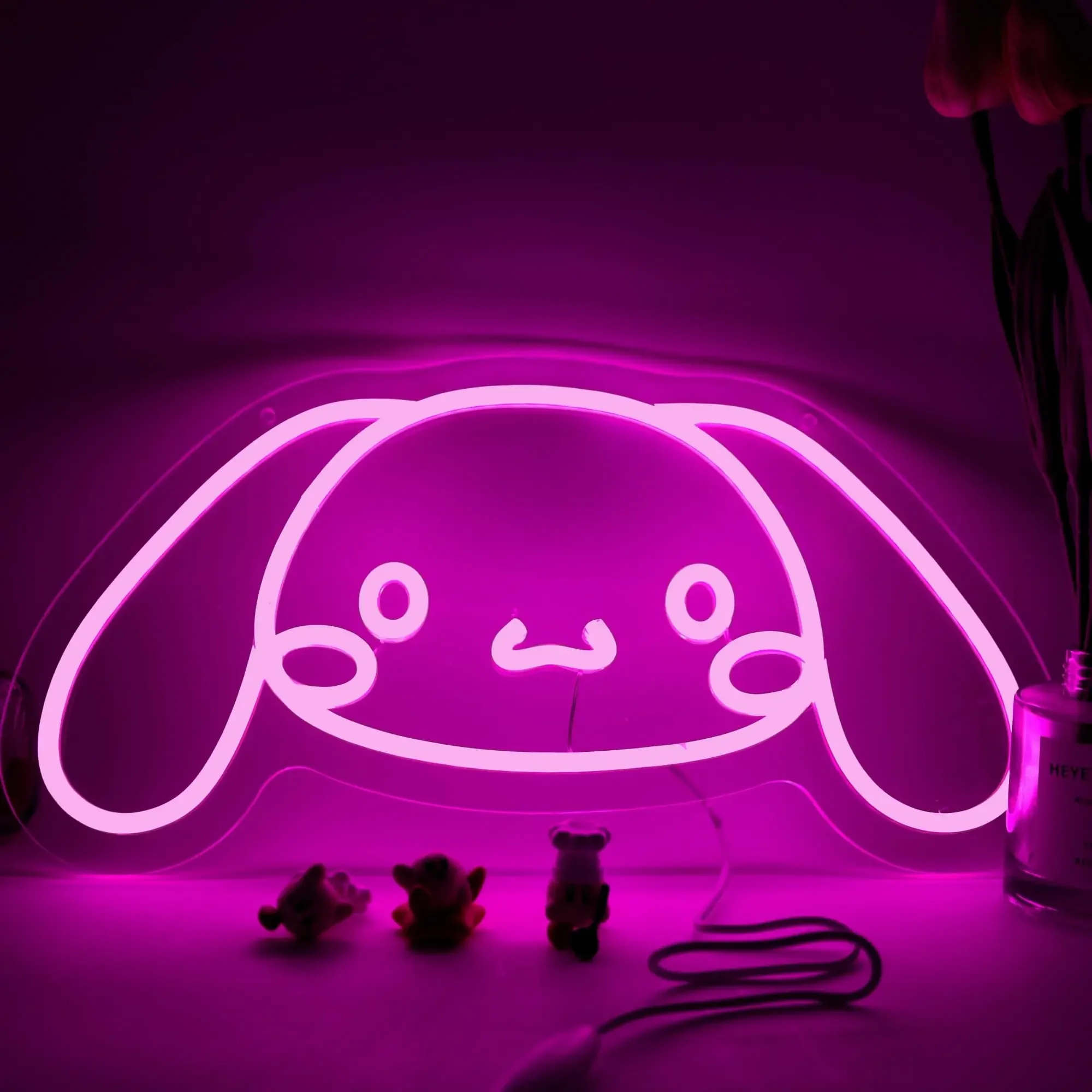 サンリオ-ローレル犬-ネオンサイン-家庭装飾用-usb電源-ネオンサイン-店舗-リビングルーム-ゲームルーム装飾-子供や友達へのギフト