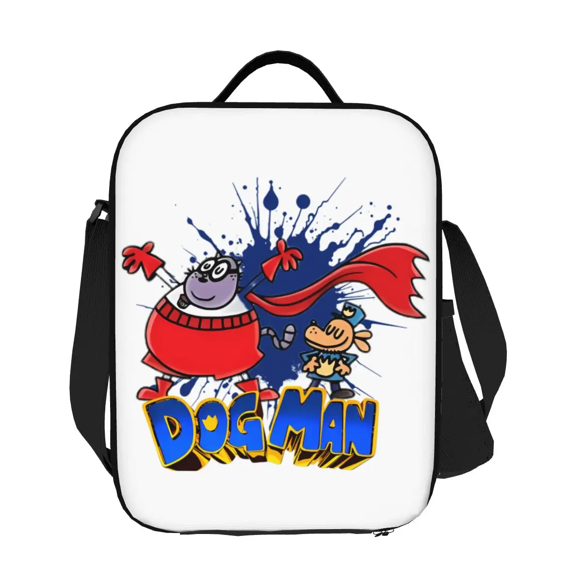 

Custom Dogs Man Comic Movie Insulated Lunch Bags for Women Resuable Cooler Thermal Food Bento Box Work School Travel