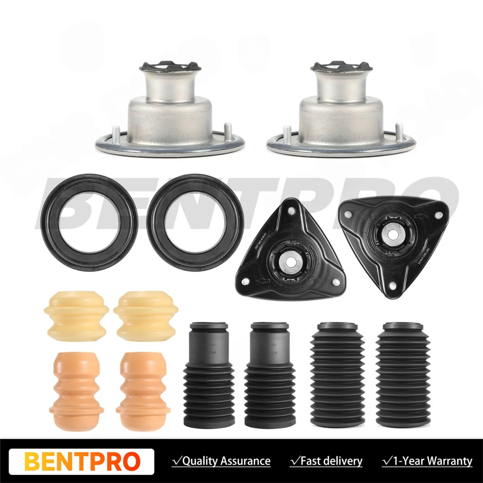 Front Upper Strut Mounts+Bearings +Bump Stops Set 14 For Porsche 911 996 986 987